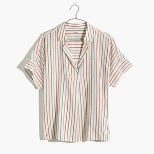 Madewell Popover Shirt in Rainbow